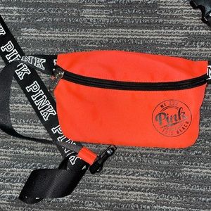 Pink Fanny Pack- We run this beach